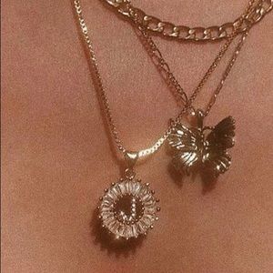 Gold or silver Initial necklace